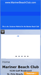 Mobile Screenshot of marinerbeachclub.com